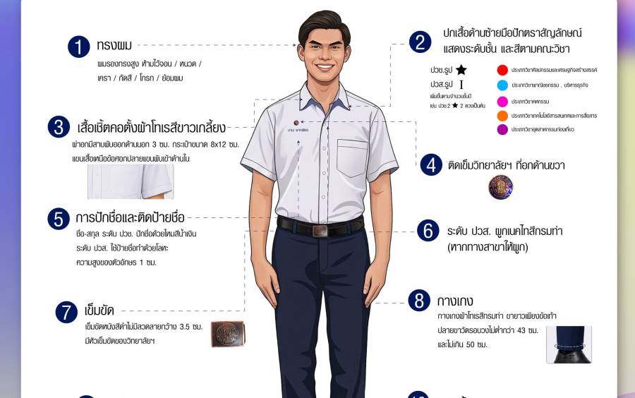 ระเบียบการเเต่งกายวิทยาลัยอาชีวศึกษาขอนแก่น